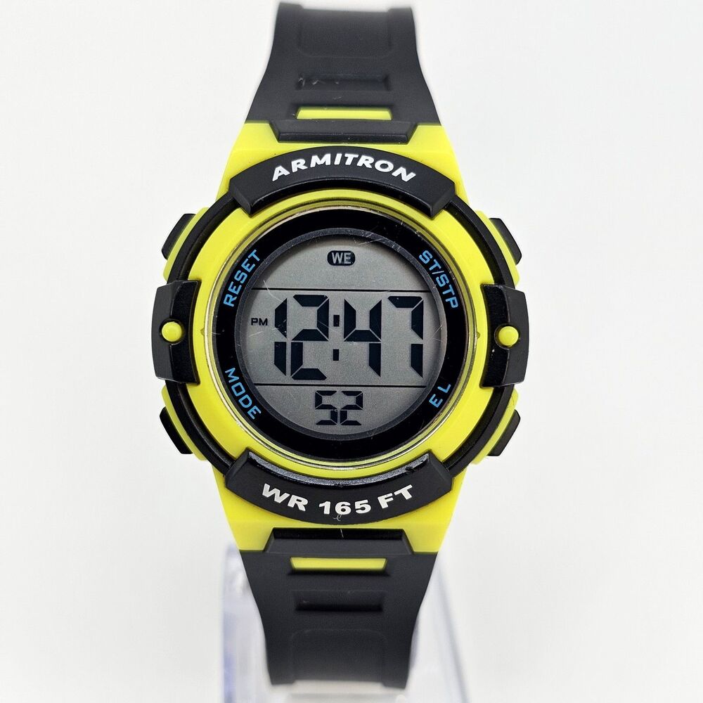 Armitron‎ Women's Sport Watch 36MM Black Plastic Bands New Battery